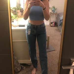 Straight leg mom jeans